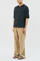 Letter Collar Half Knit (3color)