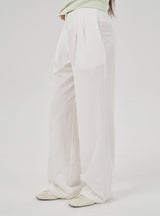 Gleam wide pants (white)