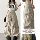 Waist String パラシュートカーゴワイドパンツ