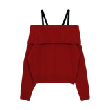 STRAP WOOL OFF SHOULDER KNIT (3 COLORS)