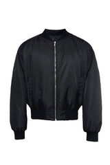 Pleated Bomber Cotton Jacket