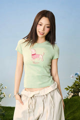 ブークレドッグエンブロイダードTシャツ
