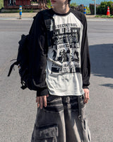 Poster Color Block Raglan Long Sleeve