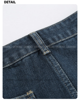 pocket midi denim skirt