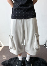 Pla West Fold Cargo Terry Bermuda Shorts 3color