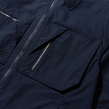 Poly Cotton Zip Shirts Jacket - NAVY