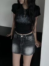 doodle hip crop T (2color)