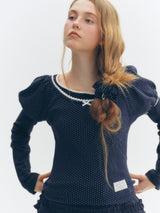 Dot Puff T-Shirt (Navy)