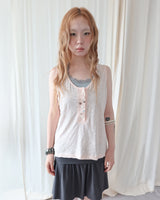 MORE BUTTON SLUB CAMI