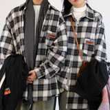 オンブレチェックシャツ (BLACK)