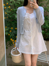 DN Pastel Summer Rib Cardigan (5color)