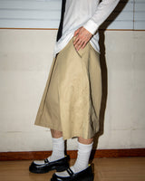 PLEATED  BERMUDA SHORTS -  BEIGE