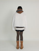 Rachel Two-Belt Detail Short Length Fur Jacket (Lining Quilted)