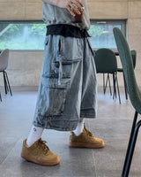 Dekaring D‑Ring Cargo Bermuda Denim