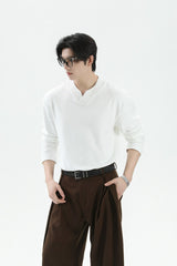 Thermal V-Neck Long Sleeve Tee