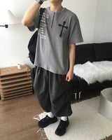 オルタヘンリーワッフルショートスリーブTシャツ