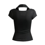 Elara Halter Drape Top