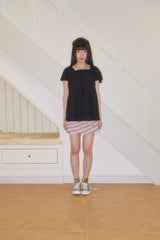 ナナレースパフブラウス (BLACK)