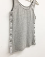 Slit button-up sleeveless(3color)