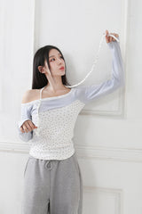Lace Mini Star T-shirt_white