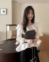 Nore frill layered blouse