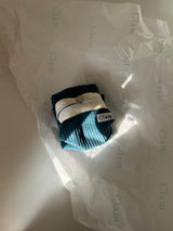 Clam round pouch _ Corduroy ocean blue