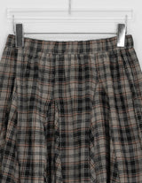Cupid Check Banding Midi Skirt