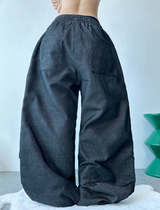 ステッチングポイントパラシュートデニムパンツ🖤