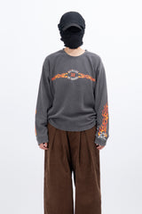 スピンファイヤーヴィンテージワッフルクロップ長袖Tシャツ