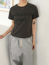 テイキレタリングセミクロップショートスリーブTシャツ