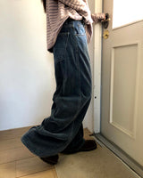 Bellan Velvet Curved Denim Pants