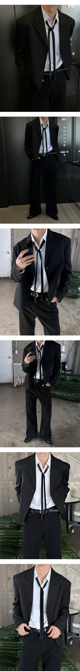 [Unisex] Slim long tie