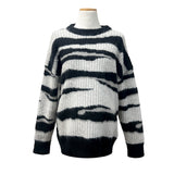 Blush Zebra Loose-Fit Thick Knit (One Color)