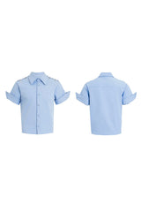 Metal Buckle Deconstructed Shirt