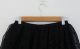 DOT MESH LAYERED CAN CAN SKIRT (IVORY, BLACK 2COLORS!)