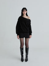 Drape symbol sweatshirts (Black)