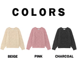 Basic Cable Knitwear (Beige)