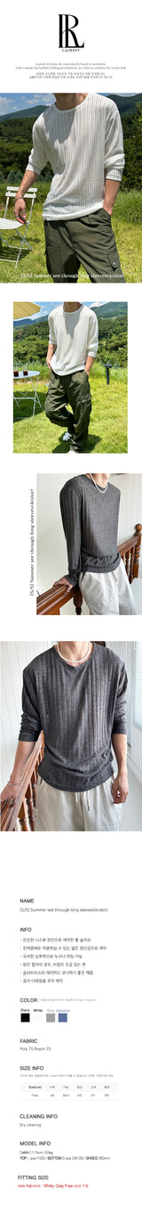[S/S] サマーシースルーロングスリーブ (4color)