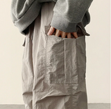 Lead Knee Pin Tuck Hem String Wide Pants