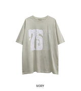 Pauline 75 レタリングピグメント半袖Tシャツ