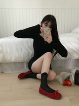 [Bellidmade/5color]リナ ラウンドネック リブ ロングスリーブ Tシャツ