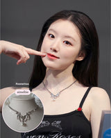 [IDLE Shuhua Necklace] Love Goth Bat Chain Semi Choker Necklace