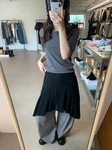 Grunge knit cutout skirt(3color)