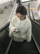 ミニザンフラワーエンボスクロップパーカー（6c）