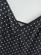 Celi Lace Trim Dot Top