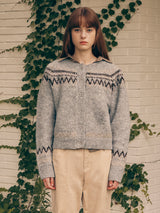 ROUND COWICHAN CARDIGAN GRAY