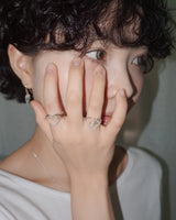 [925SILVER] FLOW LINE HEART DAILY RING