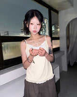 (2color) Wave Layered Ribbed Sleeveless Top