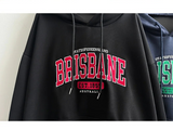 Juno Brisbane Embroidery Lettering Overfit Hoodie