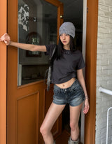 Pixie Star Rivet Denim Shorts